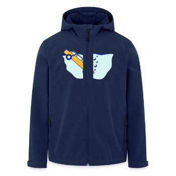Diving Car - Recycelte Männer Softshell-Jacke von Stanley/Stella - Navy - Vorne - AI Model Male 185 light (185cm)