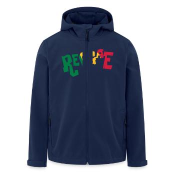 Reggae Music - Men’s Recycled Softshell Jacket by Stanley/Stella - navy - Front - AI Model Male 185 light (185cm)