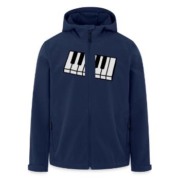 Klavier - Tastatur - V2 - Recycelte Männer Softshell-Jacke von Stanley/Stella - Navy - Vorne - AI Model Male 185 light (185cm)