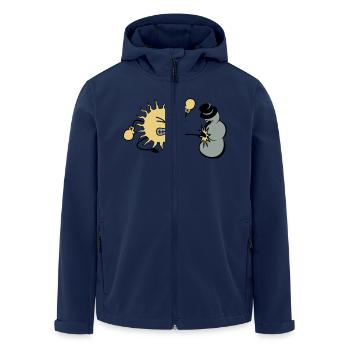 sonne kickt schneemann - Recycelte Männer Softshell-Jacke von Stanley/Stella - Navy - Vorne - AI Model Male 185 light (185cm)