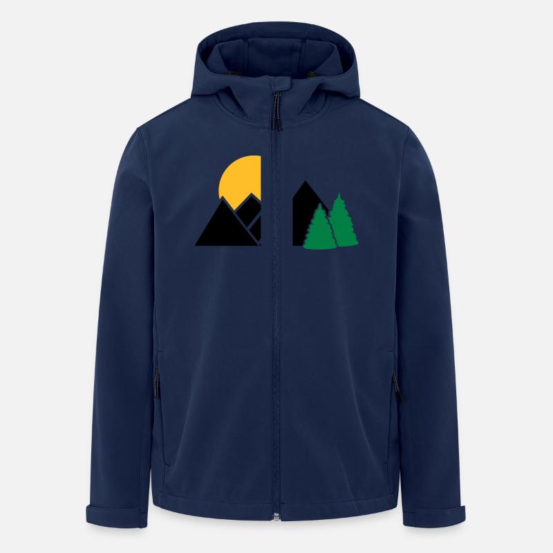 Mountains - Men’s Recycled Softshell Jacket by Stanley/Stella - navy