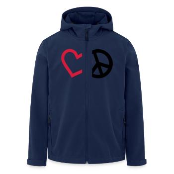 Peace - Veste softshell homme en polyester recyclé Stanley/Stella - marine - Devant - AI Model Male 185 light (185cm)