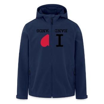 I Heart Handstand - Men’s Recycled Softshell Jacket by Stanley/Stella - navy - Front - AI Model Male 185 light (185cm)