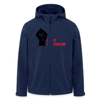 Fight Capitalism - Recycelte Männer Softshell-Jacke von Stanley/Stella - Navy - Vorne - AI Model Male 185 light (185cm)