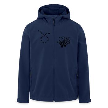 Bee - Men’s Recycled Softshell Jacket by Stanley/Stella - navy - Front - AI Model Male 185 light (185cm)