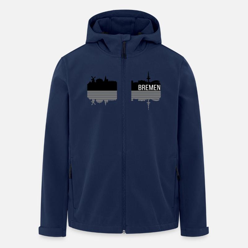 Bremen Skyline - Recycelte Männer Softshell-Jacke von Stanley/Stella - Navy