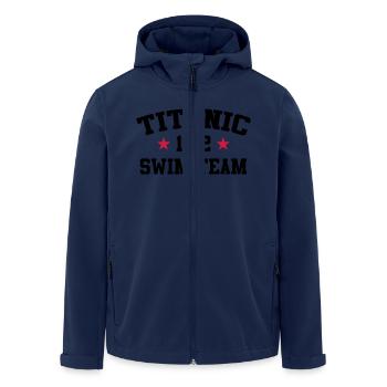 Titanic Swim Team 1912 - Men’s Recycled Softshell Jacket by Stanley/Stella - navy - Front - AI Model Male 185 light (185cm)