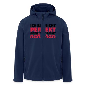 Perfekt - Recycelte Männer Softshell-Jacke von Stanley/Stella - Navy - Vorne - AI Model Male 185 light (185cm)