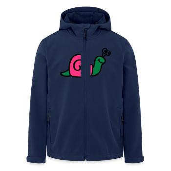 Schnecke - Recycelte Männer Softshell-Jacke von Stanley/Stella - Navy - Vorne - AI Model Male 185 light (185cm)