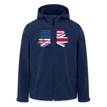 USA - Union Jack Flag - Men’s Recycled Softshell Jacket by Stanley/Stella - navy - Front - AI Model Male 185 light (185cm)