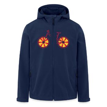 Bicycle - Men’s Recycled Softshell Jacket by Stanley/Stella - navy - Front - AI Model Male 185 light (185cm)