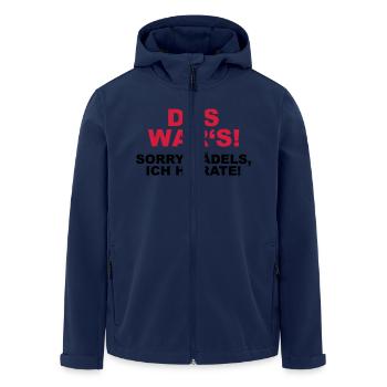 Das war's - Sorry Mädels, ich heirate! - Recycelte Männer Softshell-Jacke von Stanley/Stella - Navy - Vorne - AI Model Male 185 light (185cm)