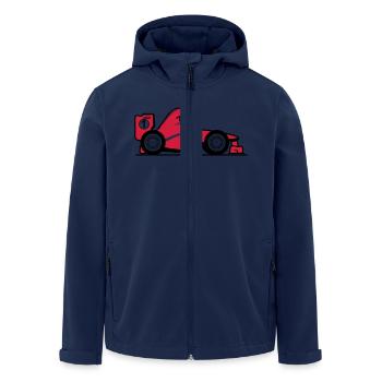 Racecar short comic - Men’s Recycled Softshell Jacket by Stanley/Stella - navy - Front - AI Model Male 185 light (185cm)