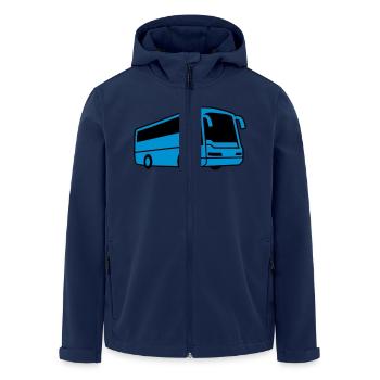 Bus - Men’s Recycled Softshell Jacket by Stanley/Stella - navy - Front - AI Model Male 185 light (185cm)