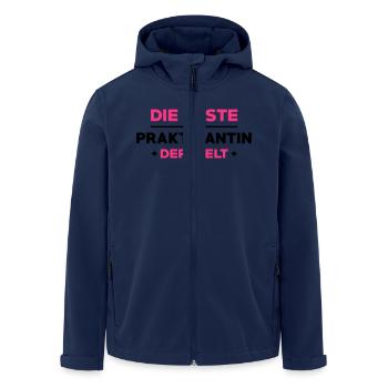 Praktikant Praktikantin Praktikum Kollege Büro - Recycelte Männer Softshell-Jacke von Stanley/Stella - Navy - Vorne - AI Model Male 185 light (185cm)