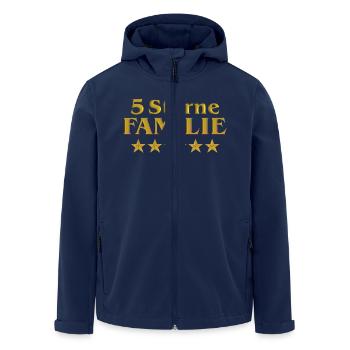 Vom Grafik Designer-- 5 Sterne Familie - Recycelte Männer Softshell-Jacke von Stanley/Stella - Navy - Vorne - AI Model Male 185 light (185cm)