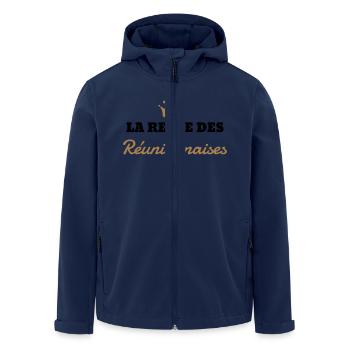 Réunion / 974 / Réunionnais / Réunionnaise - Men’s Recycled Softshell Jacket by Stanley/Stella - navy - Front - AI Model Male 185 light (185cm)