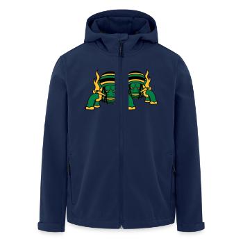 2 freunde team paar kiffer kiffen hanf w - Recycelte Männer Softshell-Jacke von Stanley/Stella - Navy - Vorne - AI Model Male 185 light (185cm)