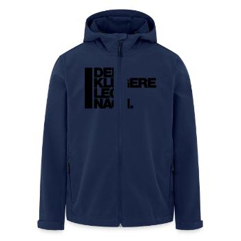 DER KLÜGERE LEGT NACH. - Recycelte Männer Softshell-Jacke von Stanley/Stella - Navy - Vorne - AI Model Male 185 light (185cm)