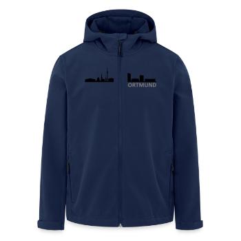 Skyline - Dortmund - Recycelte Männer Softshell-Jacke von Stanley/Stella - Navy - Vorne - AI Model Male 185 light (185cm)