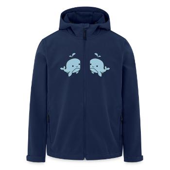 baby_wale_verliebt - Recycelte Männer Softshell-Jacke von Stanley/Stella - Navy - Vorne - AI Model Male 185 light (185cm)