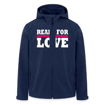 Ready for love - Men’s Recycled Softshell Jacket by Stanley/Stella - navy - Front - AI Model Male 185 light (185cm)