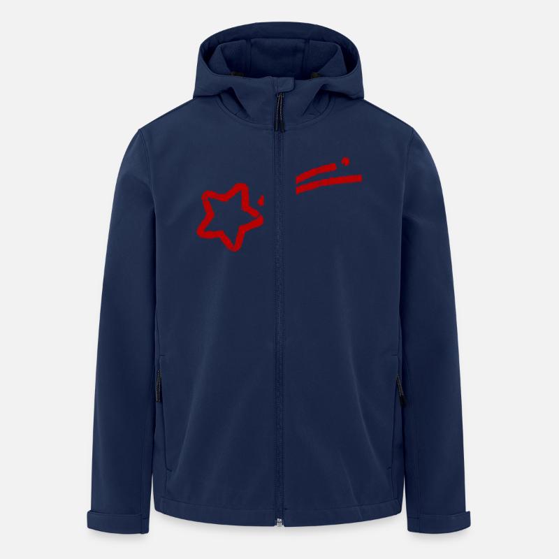 hand-drawn shooting star - Men’s Recycled Softshell Jacket by Stanley/Stella - navy