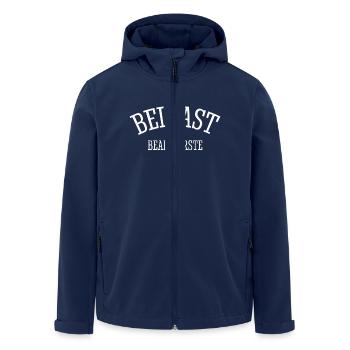 Belfast, Beal Feirste, Irlande du Nord, Irlande du Nord - Veste softshell homme en polyester recyclé Stanley/Stella - marine - Devant - AI Model Male 185 light (185cm)