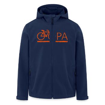 bester Opa Fahrrad Mountainbike Radeln Kritzeln - Recycelte Männer Softshell-Jacke von Stanley/Stella - Navy - Vorne - AI Model Male 185 light (185cm)