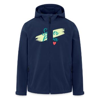 Super Dad - Men’s Recycled Softshell Jacket by Stanley/Stella - navy - Front - AI Model Male 185 light (185cm)