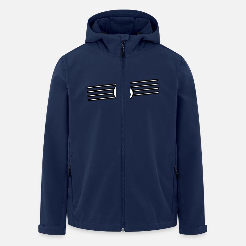 Musique de l’icône de clé - Veste softshell homme en polyester recyclé Stanley/Stella - marine