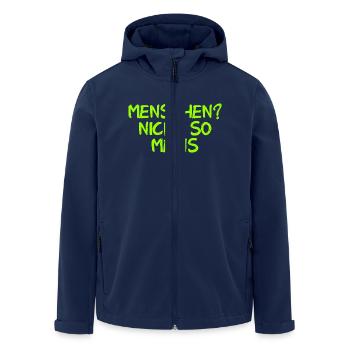 Menschen? Nicht so meins. - Recycelte Männer Softshell-Jacke von Stanley/Stella - Navy - Vorne - AI Model Male 185 light (185cm)