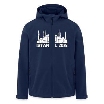 istanbul 2025 - Recycelte Männer Softshell-Jacke von Stanley/Stella - Navy - Vorne - AI Model Male 185 light (185cm)