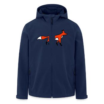 Fox Red Fox Forest Animal Clever Cute Wild Dog - Men’s Recycled Softshell Jacket by Stanley/Stella - navy - Front - AI Model Male 185 light (185cm)