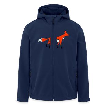 Renard Renard roux Animal sauvage Intelligent Habitants de la forêt - Veste softshell homme en polyester recyclé Stanley/Stella - marine - Devant - AI Model Male 185 light (185cm)