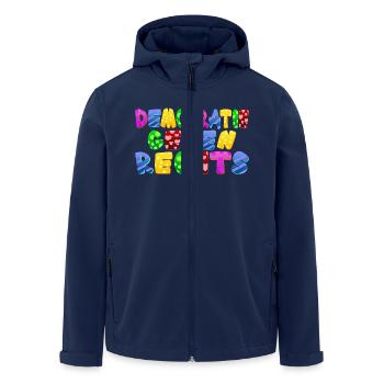 AfD stoppen gegen rechts Demokratie Vielfalt links - Recycelte Männer Softshell-Jacke von Stanley/Stella - Navy - Vorne - AI Model Male 185 light (185cm)