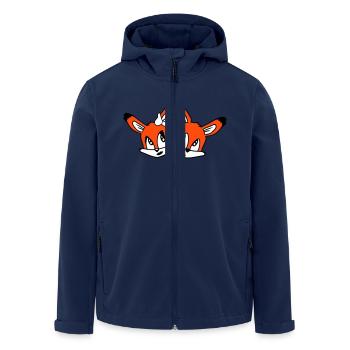 2 Foxes Couple In Love Two Friends Love Team Cute - Men’s Recycled Softshell Jacket by Stanley/Stella - navy - Front - AI Model Male 185 light (185cm)