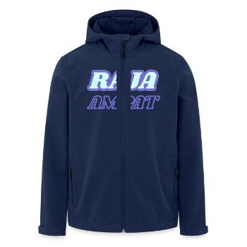Raja Ampat - Men’s Recycled Softshell Jacket by Stanley/Stella - navy - Front - AI Model Male 185 light (185cm)