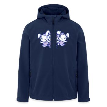 3 Hasen Mädchen Hübsche Mädels Frauen Häsin Klein - Recycelte Männer Softshell-Jacke von Stanley/Stella - Navy - Vorne - AI Model Male 185 light (185cm)