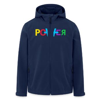 Power Music Grafik Power Music Graphic - Men’s Recycled Softshell Jacket by Stanley/Stella - navy - Front - AI Model Male 185 light (185cm)