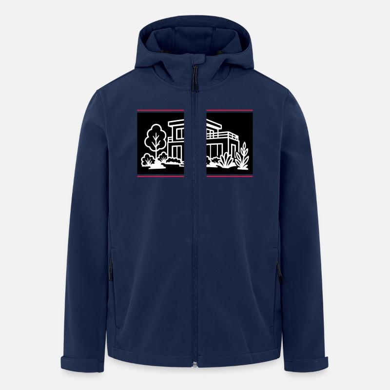 Haus Villa Immobilie - Recycelte Männer Softshell-Jacke von Stanley/Stella - Navy