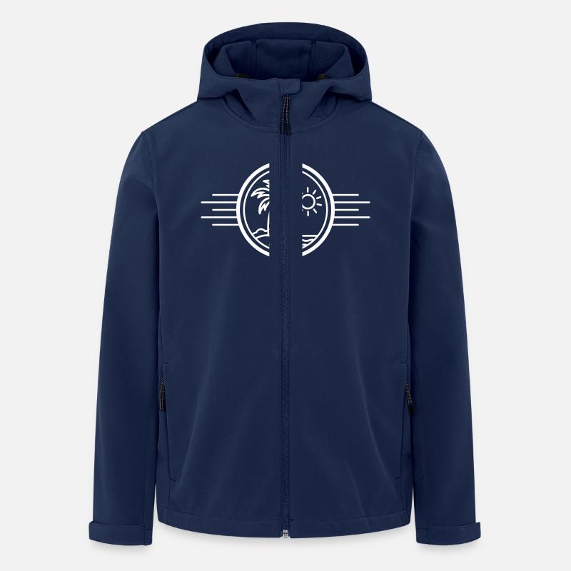 Strand Palmen Ozean - Recycelte Männer Softshell-Jacke von Stanley/Stella - Navy