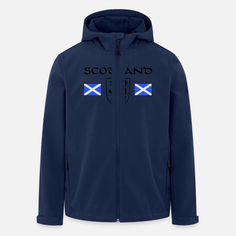 Scotland´s "Rampant Lion" - Recycelte Männer Softshell-Jacke von Stanley/Stella - Navy
