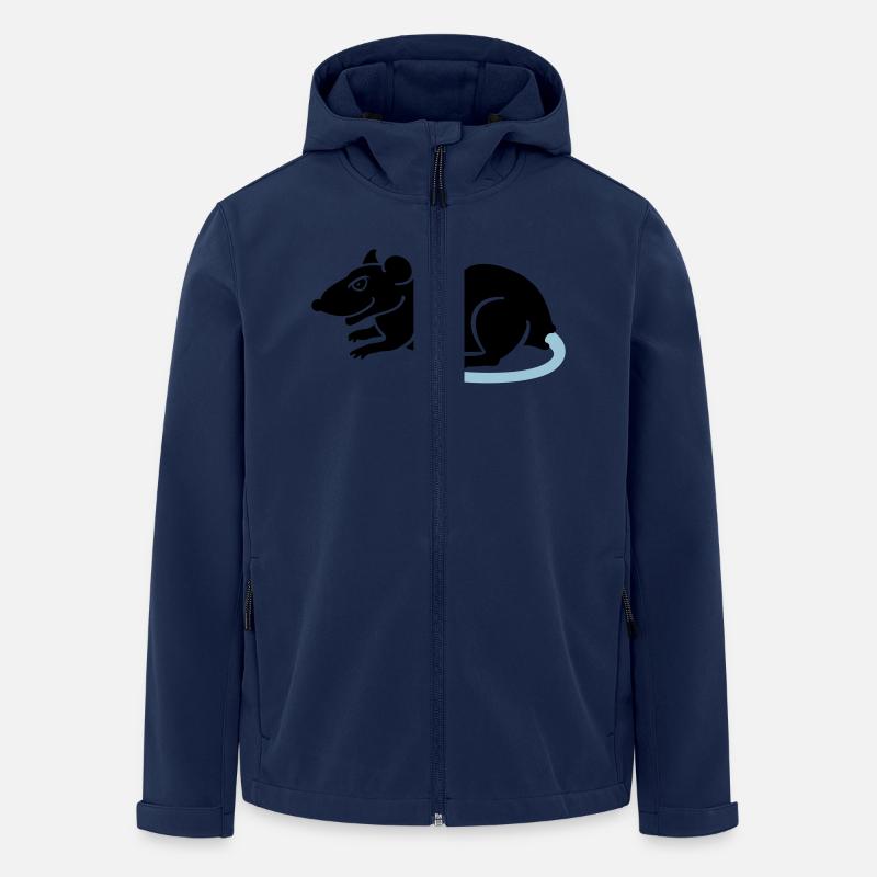 Ratte / rat (2c) - Recycelte Männer Softshell-Jacke von Stanley/Stella - Navy