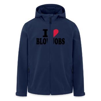 I love blowjobs - Recycelte Männer Softshell-Jacke von Stanley/Stella - Navy - Vorne - AI Model Male 185 light (185cm)