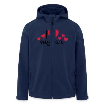 Auto - Recycelte Männer Softshell-Jacke von Stanley/Stella - Navy - Vorne - AI Model Male 185 light (185cm)