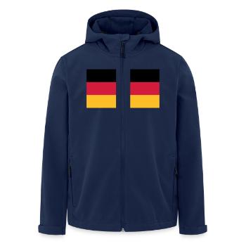 Deutschlandflagge - Recycelte Männer Softshell-Jacke von Stanley/Stella - Navy - Vorne - AI Model Male 185 light (185cm)