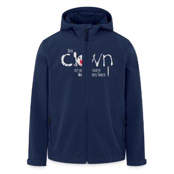 Clown gefrühstückt - Recycelte Männer Softshell-Jacke von Stanley/Stella - Navy - Vorne - AI Model Male 185 light (185cm)