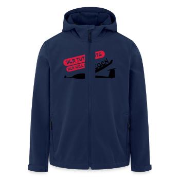 nur fliegen - Recycelte Männer Softshell-Jacke von Stanley/Stella - Navy - Vorne - AI Model Male 185 light (185cm)