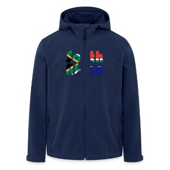 South Africa - Men’s Recycled Softshell Jacket by Stanley/Stella - navy - Front - AI Model Male 185 light (185cm)
